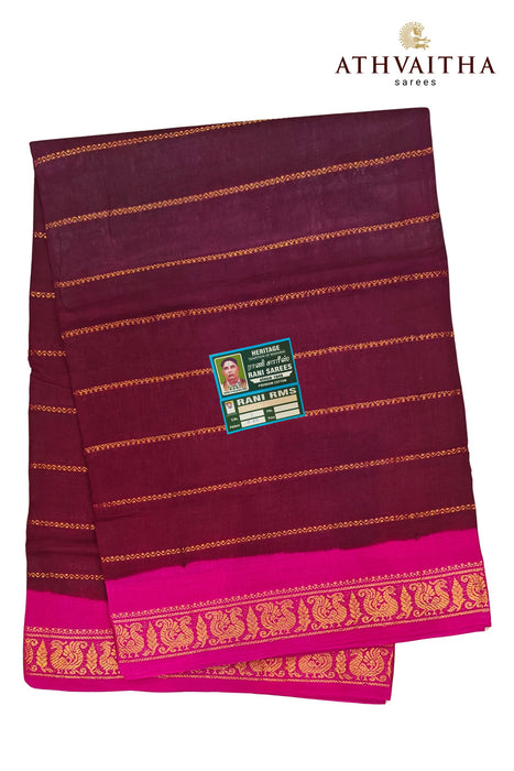 Madurai Rani Sungudi Cotton Veldhari With Contrast Zari Border