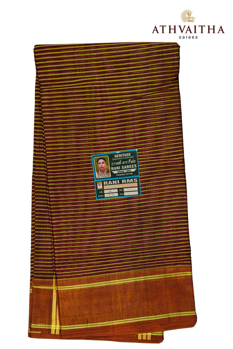 Heritage Rani Sungudi Cotton Line devendra With Contrast Thread Border Sarees - 9.50Yards Madisar