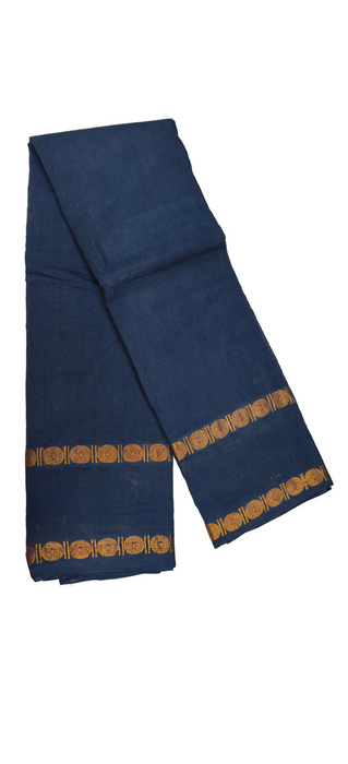 Plain Rani Sungudi Cotton Saree with Rudraksha Border