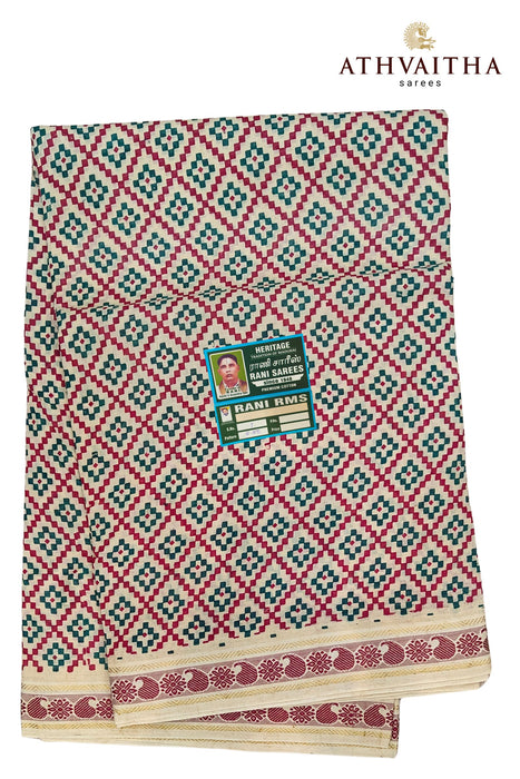 Rani Sungudi Fancy Cotton With Self Thread Border Sarees -9.50Yards Madisar