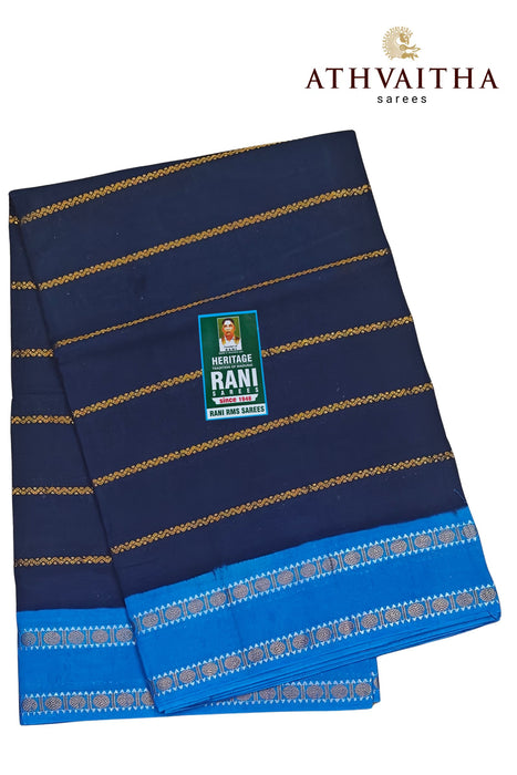 Rani Sungudi Saree Veldhari Doubleside Rudraksham Border Contrast With Blouse