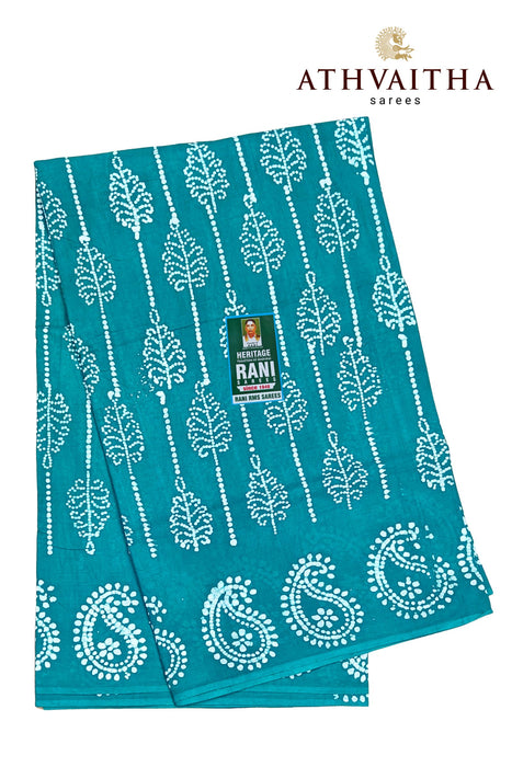 Rani Sungudi Cotton Without Zari Border - Fancy Self Art