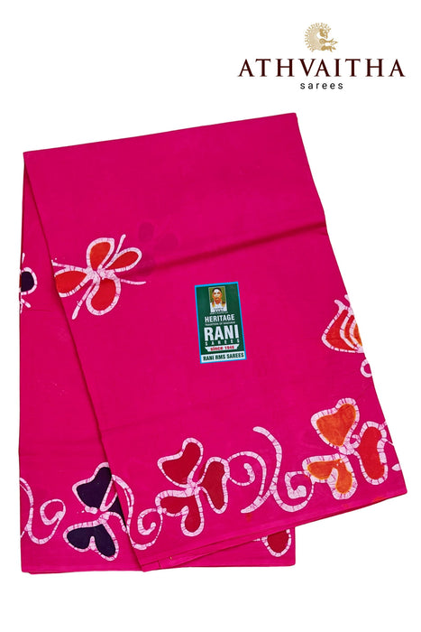 Rani Sarees Premium Cotton Sarees With Blouse - Hand Painted
