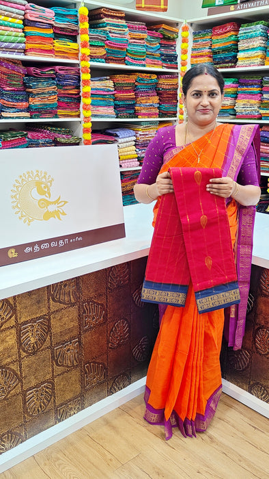 Rani Sungudi Cotton Sarees with Doubleside Contrast Border Rich Pallu