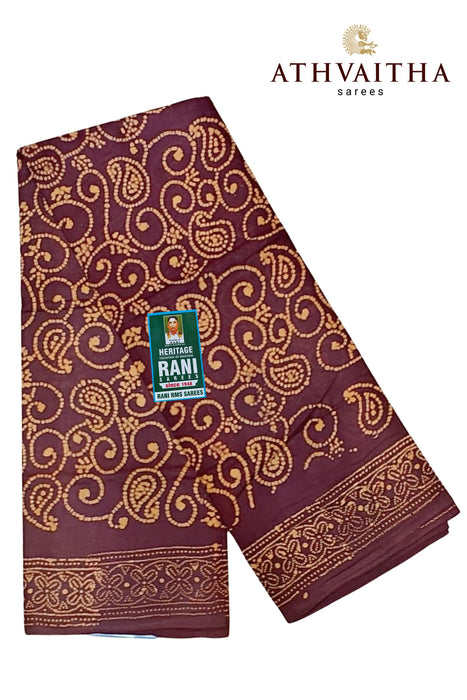 Heritage Rani Sungudi Sarees Without Zari Border Fancy Cool Cotton