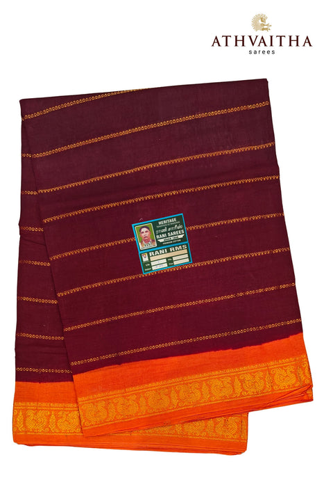 Madurai Rani Sungudi Cotton Veldhari With Contrast Zari Border