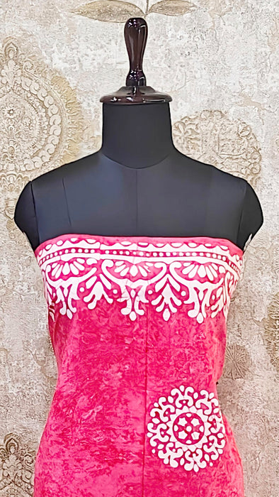 Rani 120's Soft Mul Mul Cotton Batic Top Material - Peach