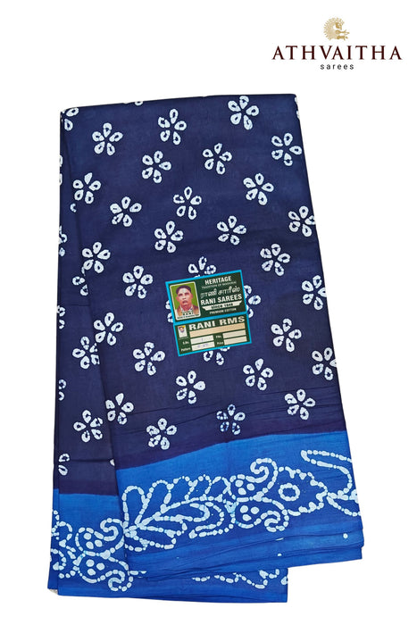 Madurai Sungudi Soft Cotton Multi Flower Design With Contrast Border Heritage Rani Sarees  - 9.50Yards Madisar