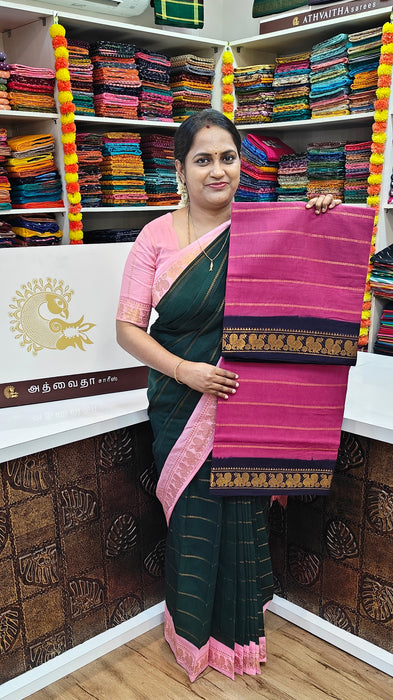 Heritage Rani Sungudi Cotton Saree With Doubleside Contrast-Veldhari