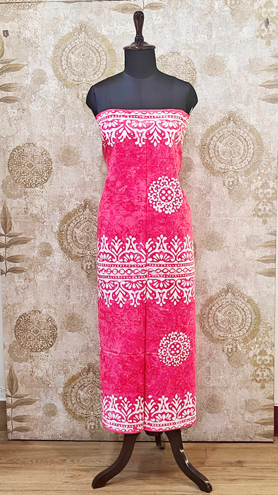 Rani 120's Soft Mul Mul Cotton Batic Top Material - Peach