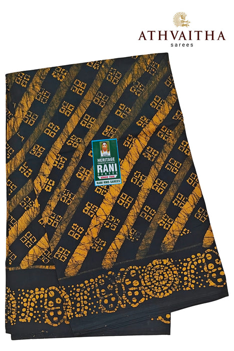 Rani Sungudi Cotton Without Zari Border - Cross Moodupani