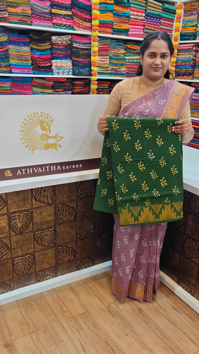 Rani Sungudi Cotton Sarees One Side Border Wax Self