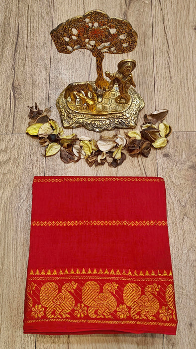 Rani Sungudi Veldhari Blouse Material - Maroon