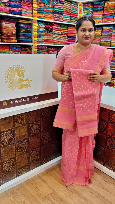 Rani Sungudi Cotton Doubleside Self Annamayil Border Mukkattu