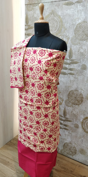 Rani Chudidhar Material-Sandal-Pink-035