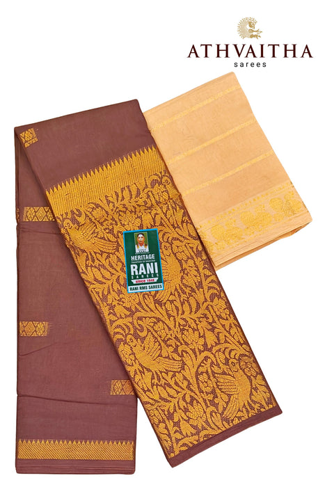 Rani 120's Vasigara Butta Doubleside Border Contrast With Blouse