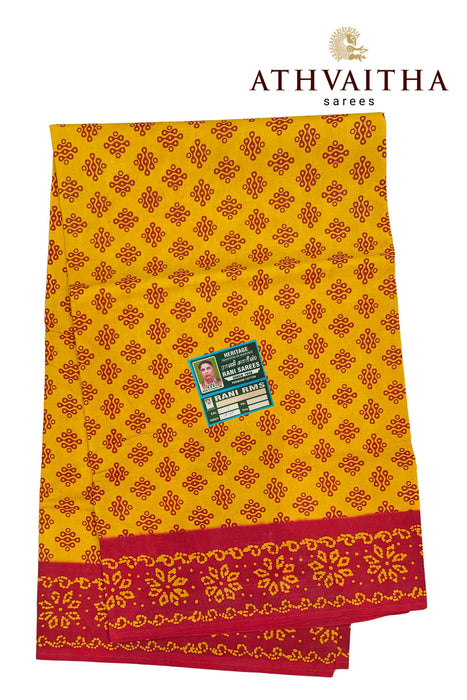 Madurai Rani Sungudi Fancy Cotton Saree Without Zari Border