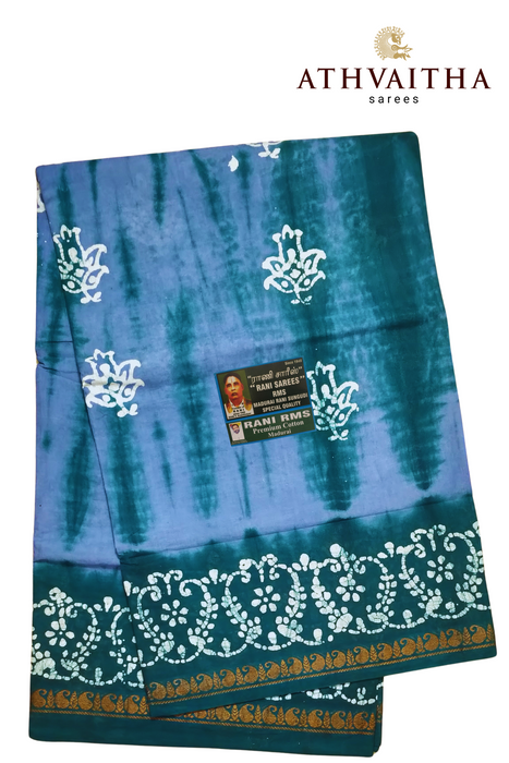 Rani Sungudi Madurai Cotton Sarees With Doubleside Small Zari Border Contrast-Meena Kailas