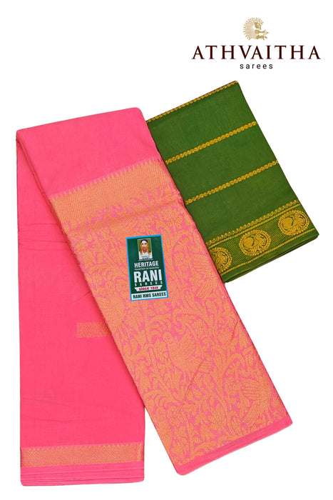 Rani 120's Vasigara Butta Doubleside Border Contrast With Blouse