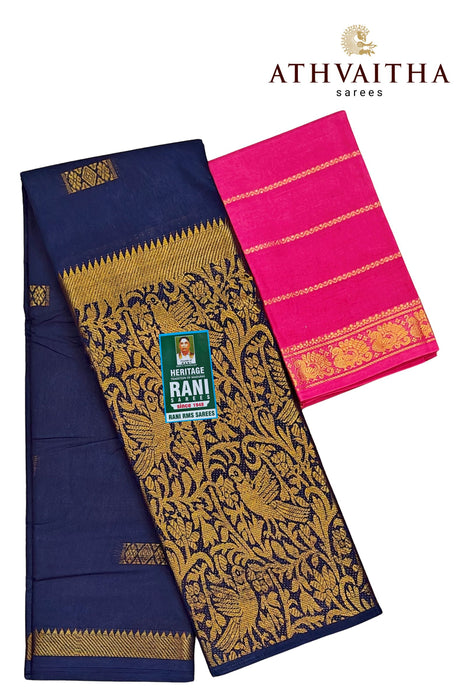 Rani 120's Vasigara Butta Doubleside Border Contrast With Blouse