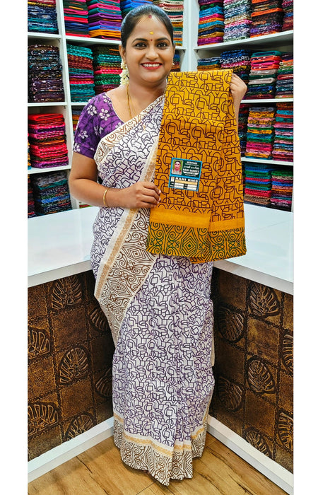 Heritage Rani Pure Cotton Sarees With Doubleside Zari Border - Hichoice