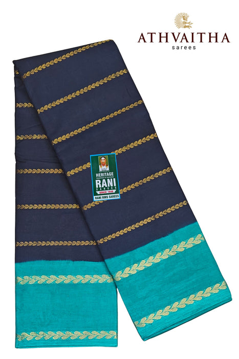 Rani Sungudi Saree Veldhari Doubleside Border Contrast With Blouse