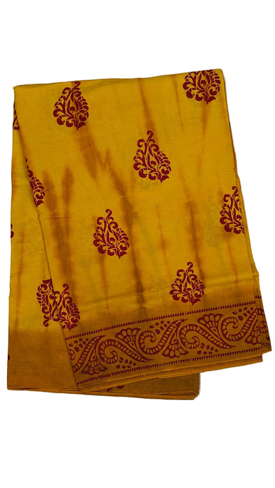 Rani Sungudi Cotton Sarees Without Zari Border