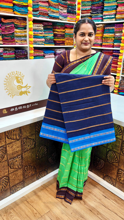 Rani Sungudi Saree Veldhari Doubleside Rudraksham Border Contrast With Blouse