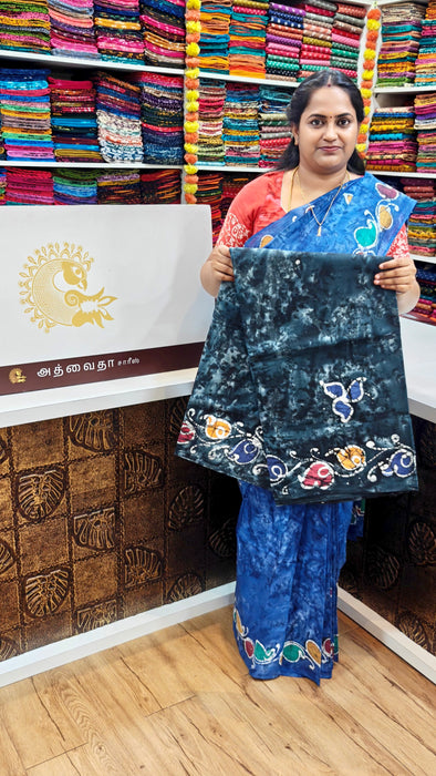 Rani Sungudi Cotton Sarees Without Zari Bathic Art