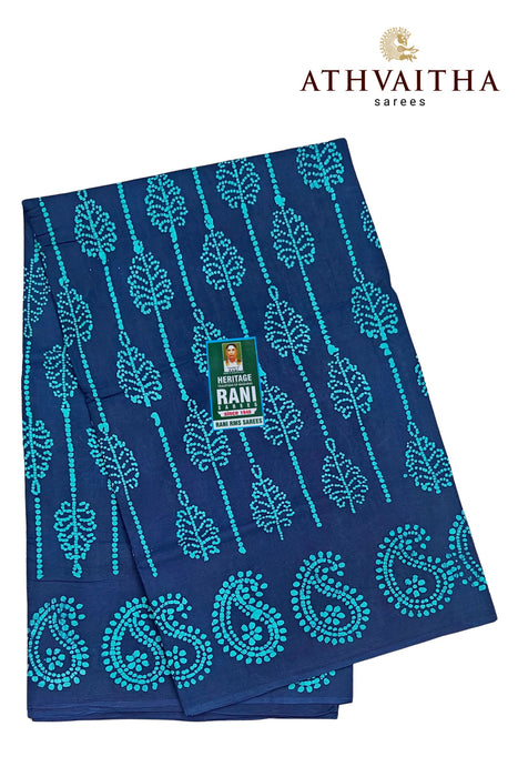 Rani Sungudi Cotton Without Zari Border - Fancy Self Art