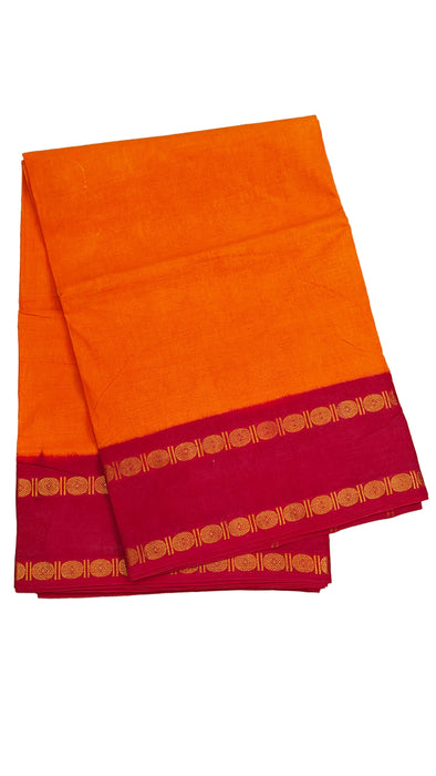 Rani Sungudi Cotton Saree Plain Rudhraksham contrast Border - 9.50Yards Madisar