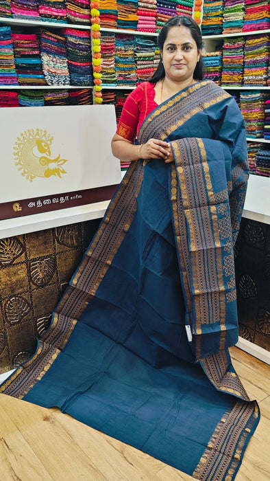 Rani Sungudi Cotton Sarees Plain Doubleside Rudhraksham Kolam