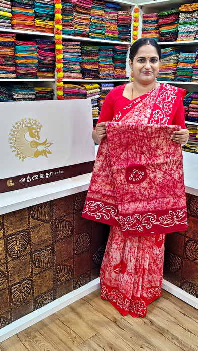 Rani sungudi cotton-Moodupani Without Zari Border