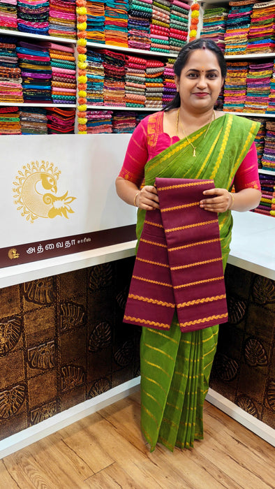 Rani Sungudi Saree Veldhari Leaf Design Self