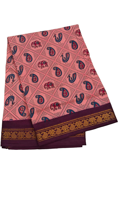 Rani sungudi Cotton Madisar Sarees Small Doubleside Zari Contrast Border 9.50 Yards