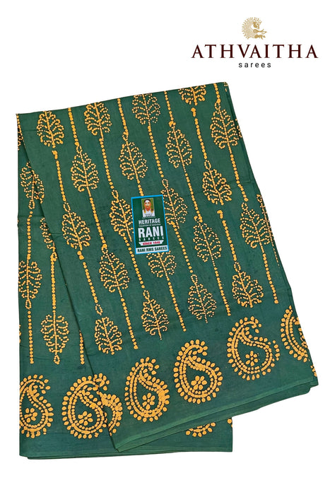 Rani Sungudi Cotton Without Zari Border - Fancy Self Art