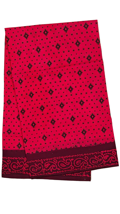 Rani 120's Hand Block Sungudi Cotton Sarees Without Zari Border
