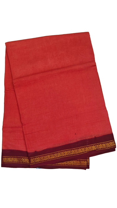 Rani sungudi Cotton Madisar Sarees Double side SmallZari Border 9.50 Yards-Plain
