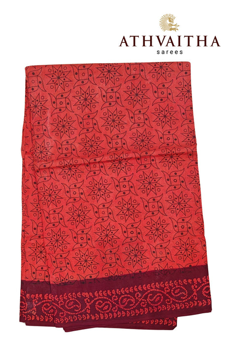 Madurai Sungudi Pure Cotton Without Zari Border-Kolam