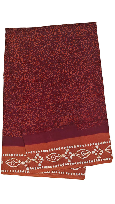 Rani 120's  Sungudi Cotton Sarees Without Zari Border Thelicha Print-Redsoil