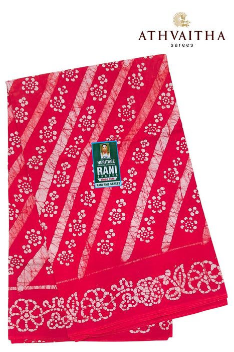 Rani Sungudi Cotton Without Zari Border - Cross Moodupani