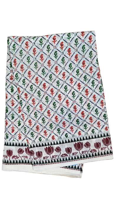 Rani Sungudi Cotton Saree Without Zari Border Sanjana Rangoli