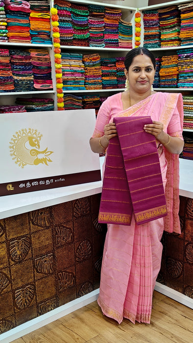 Heritage Rani Sungudi Cotton Saree With Doubleside Self-Veldhari