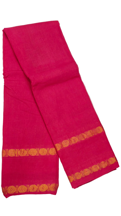 Plain Rani Sungudi Cotton Saree with Rudraksha Border