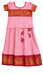 Bottle Green Sungudi Cotton Girls Dress