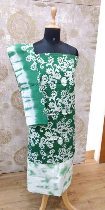 Rani Chudidhar Material-Green-White-041