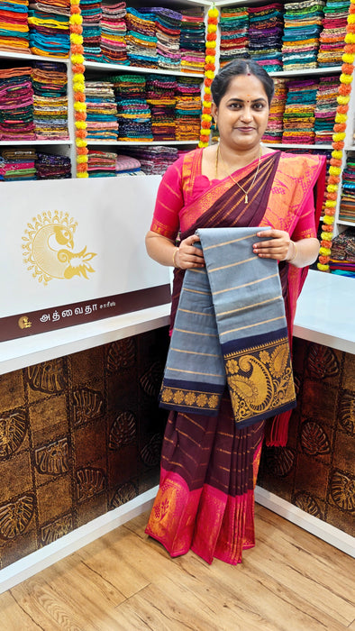 Rani Sungudi Saree Veldhari Doubleside Long Border