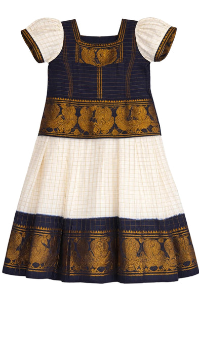 Black and Gold Kids Pavadai Sattai