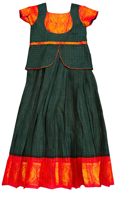 Readymade Stitched Pavadai Sattai for Girls