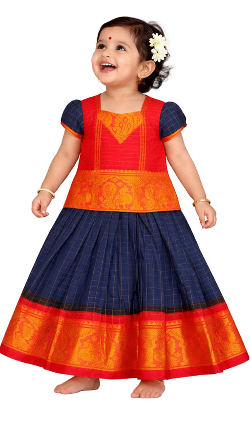 Madurai Sungudi Cotton Kids Ethnic Wear